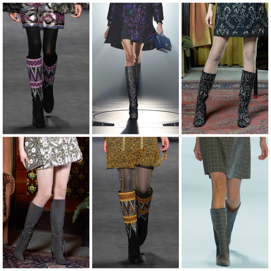 Mid KNEE PRINTED BOOTS nyfw fw15